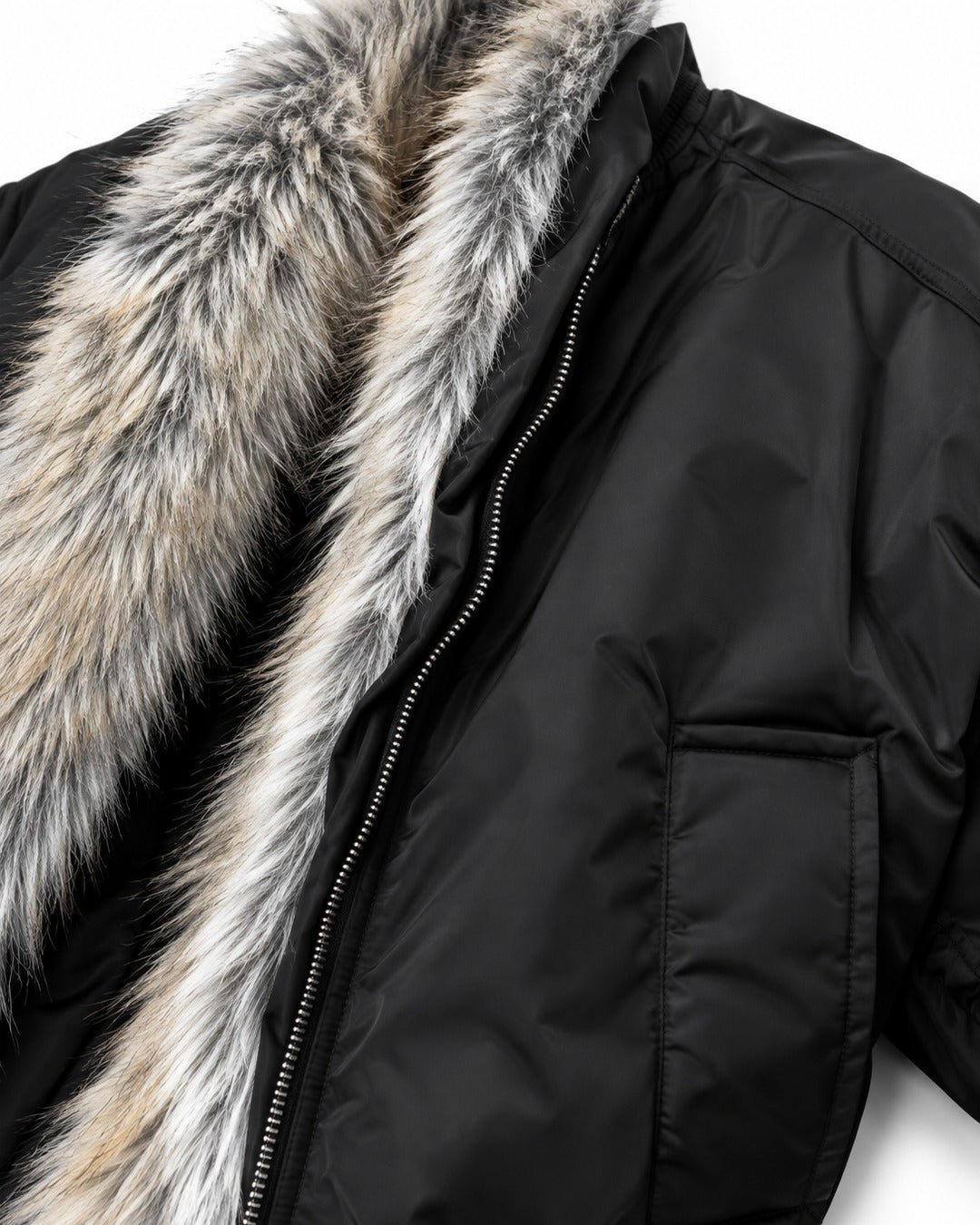 Shawl Collar Padded Bomber Jacket