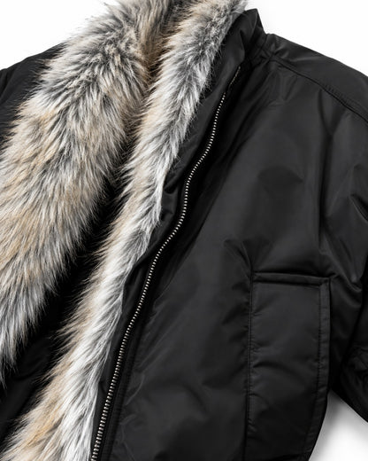 Shawl Collar Padded Bomber Jacket