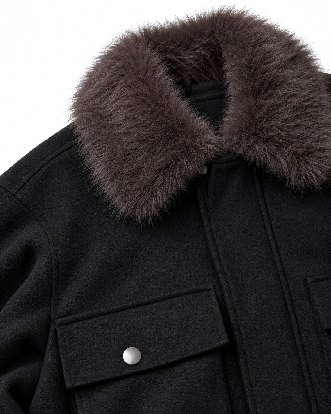 Stand-Collar Chest-Pocket Jacket