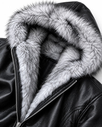 Hooded Zip Bomber Jacket