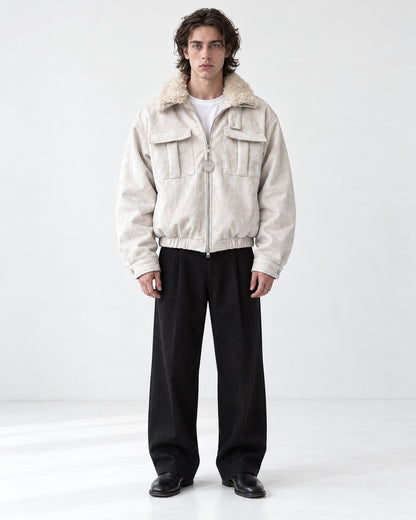 Flap Pocket Cropped Jacket