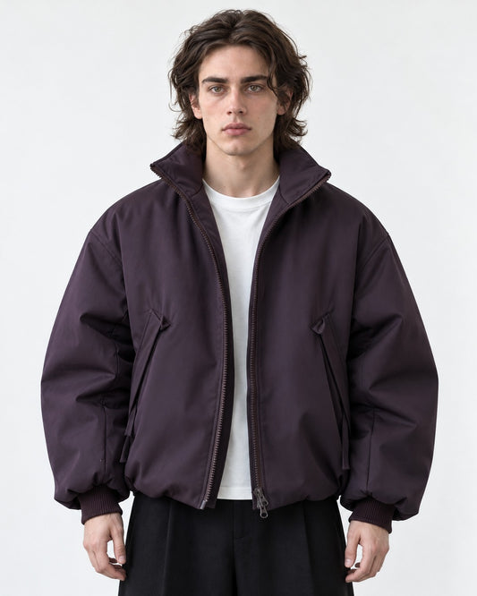 Stand Collar Drawstring Jacket