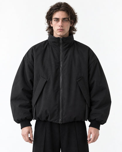 Stand Collar Drawstring Jacket