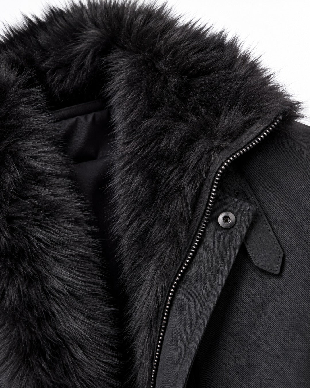 Trimmed Hood Charm Zip Bomber Jacket