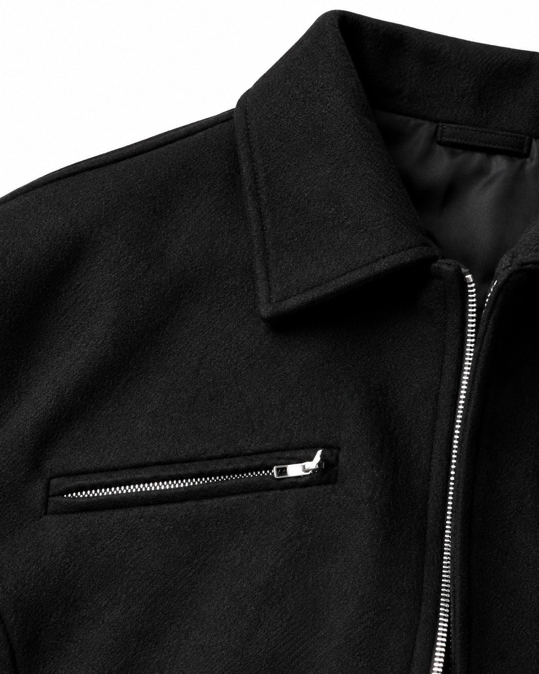 Snap Collar Dual Zip-Pocket Jacket