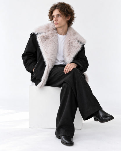 Oversized Lapel Moto Jacket