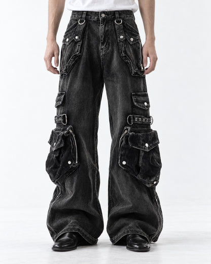 Patchwork Workwear Jeans