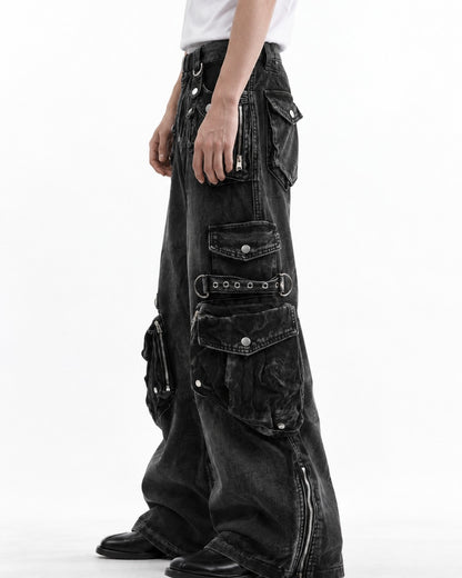 Patchwork Workwear Jeans