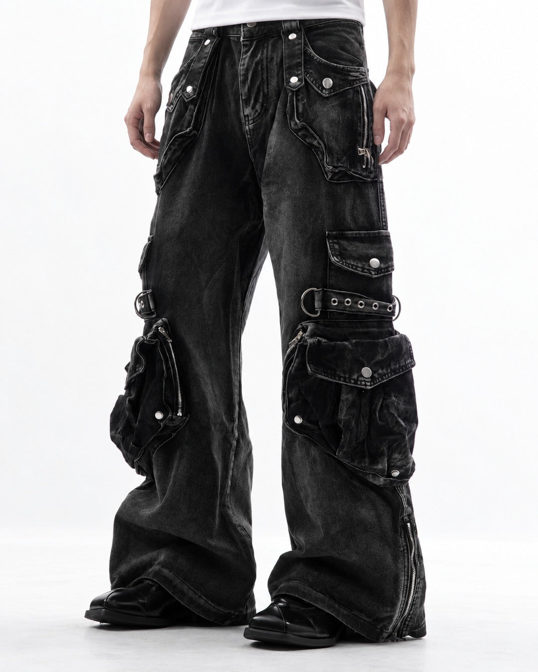 Patchwork Workwear Jeans