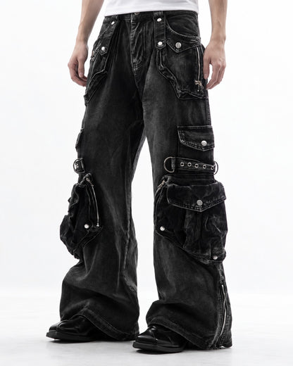 Patchwork Workwear Jeans