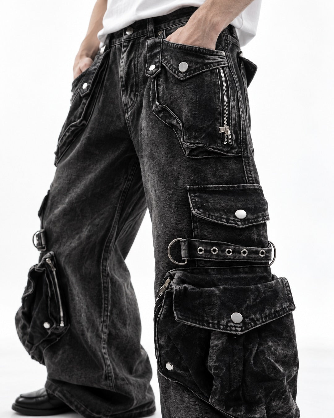 Patchwork Workwear Jeans