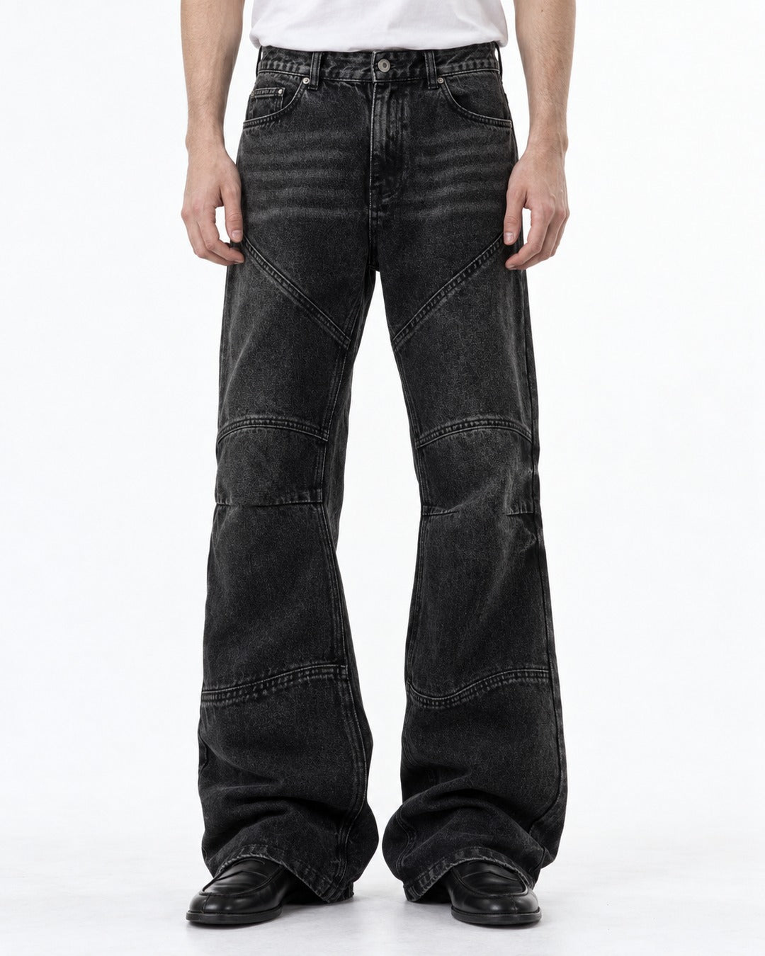 Paneled Flared Jeans