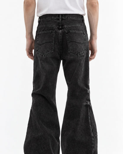 Paneled Flared Jeans