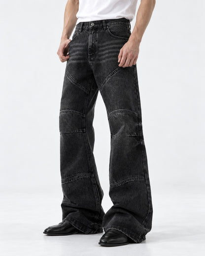 Paneled Flared Jeans
