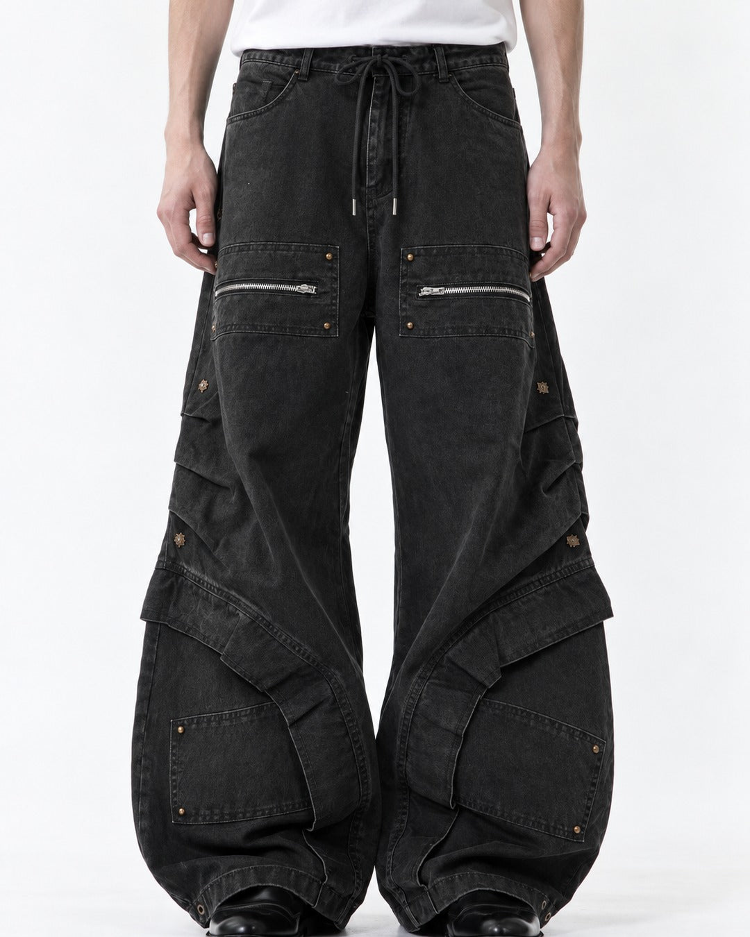 Washed Wide-Leg Sweatpants