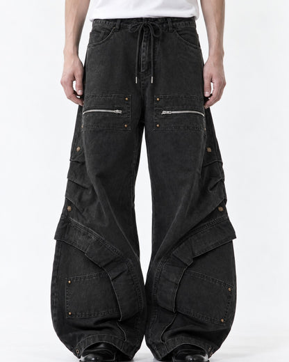 Washed Wide-Leg Sweatpants