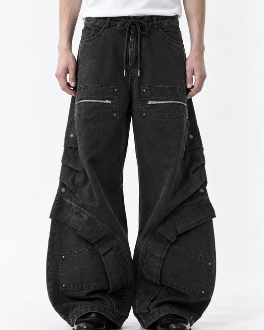 Washed Wide-Leg Sweatpants