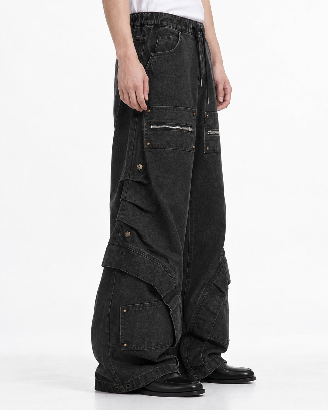 Washed Wide-Leg Sweatpants