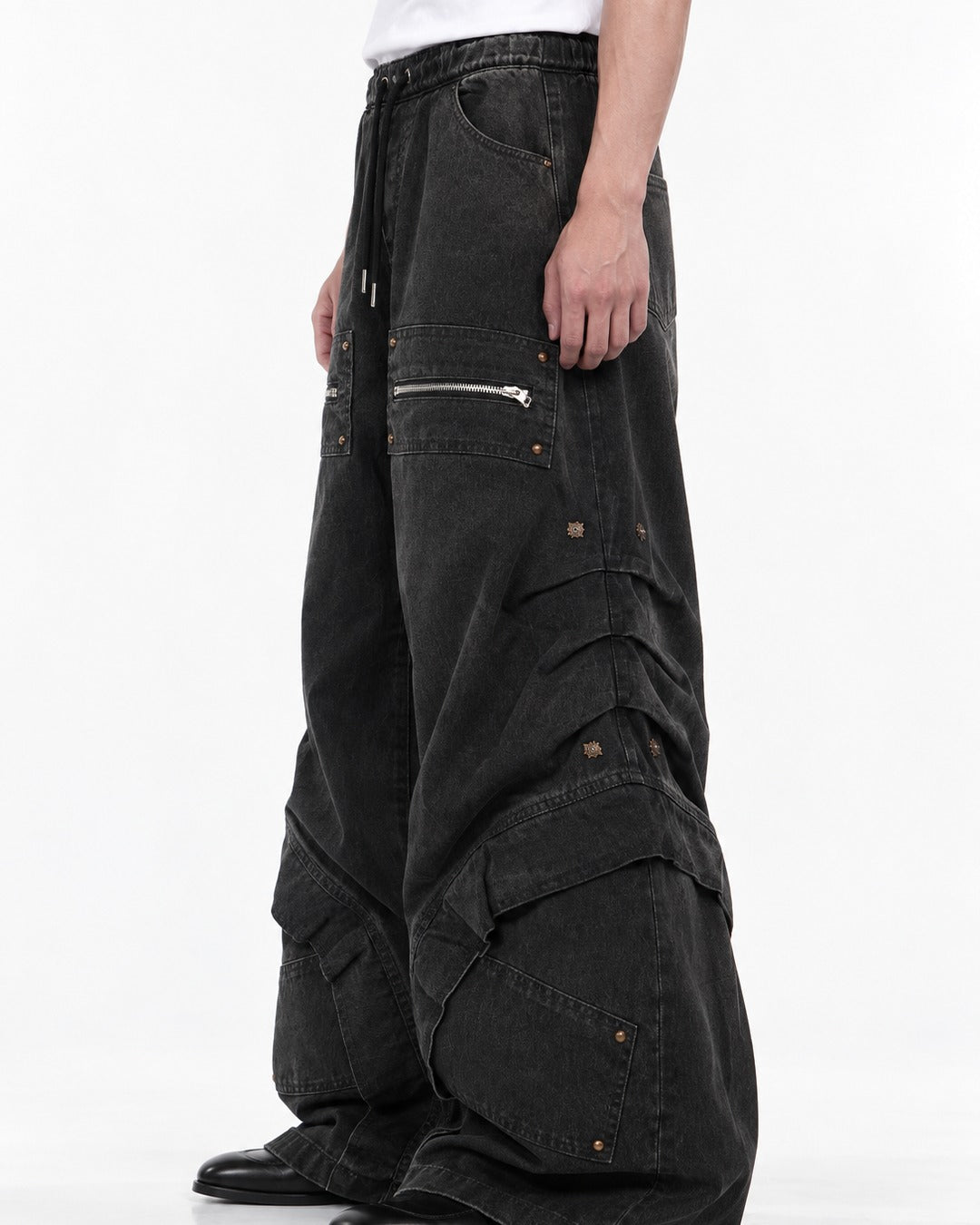 Washed Wide-Leg Sweatpants