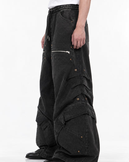 Washed Wide-Leg Sweatpants