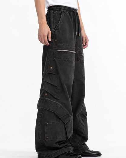 Washed Wide-Leg Sweatpants