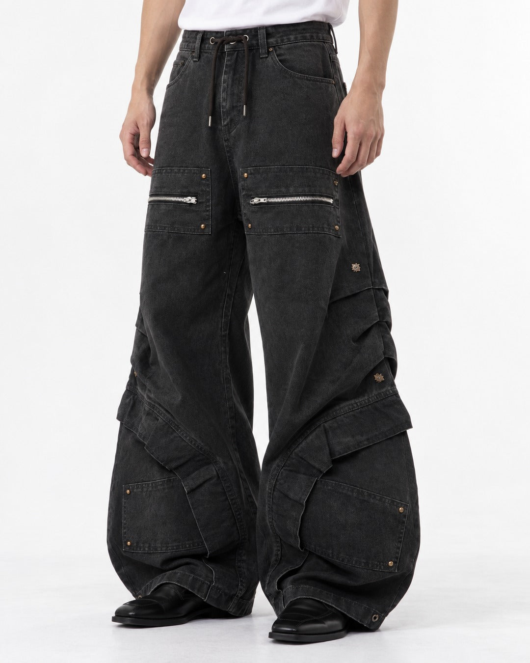 Washed Wide-Leg Sweatpants