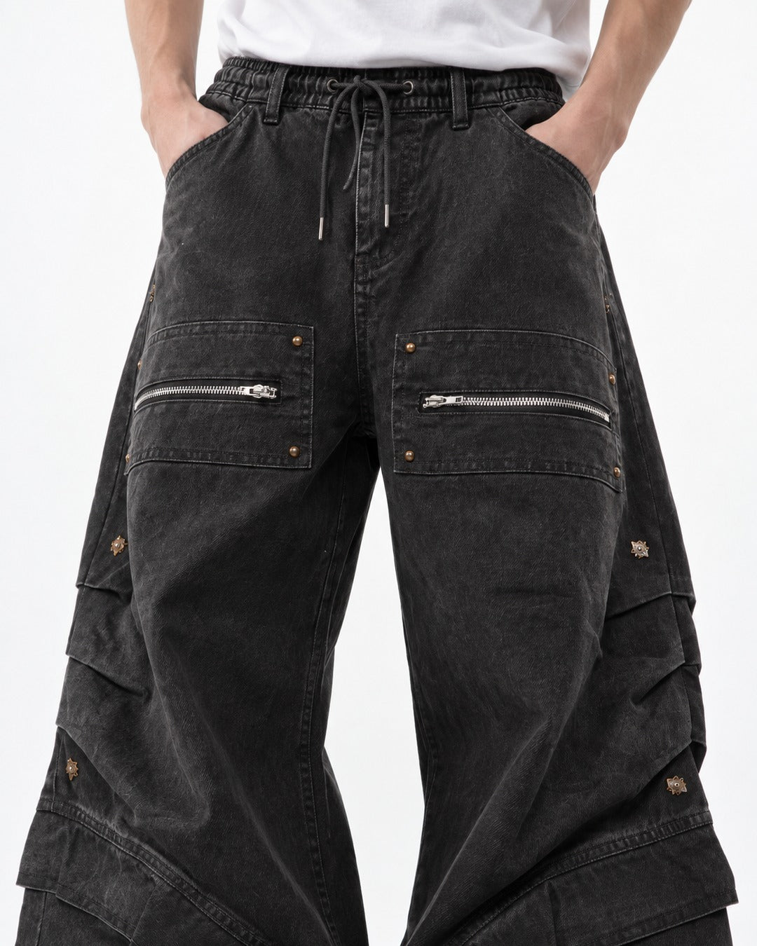 Washed Wide-Leg Sweatpants