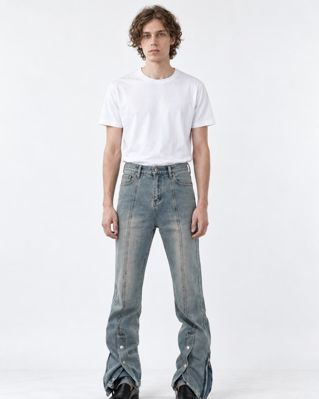 Faded Flared Jeans