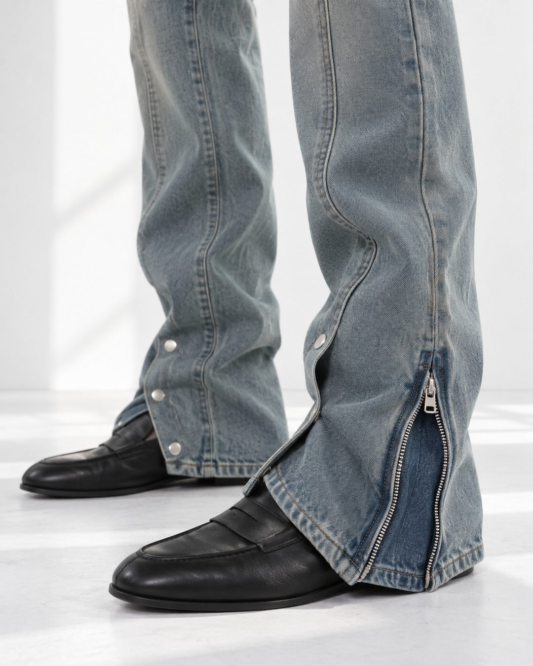 Faded Flared Jeans