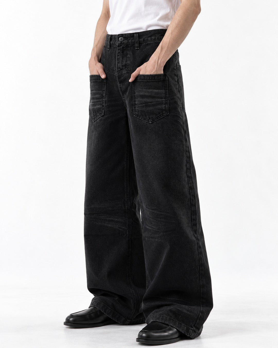 Embossed Denim Jeans