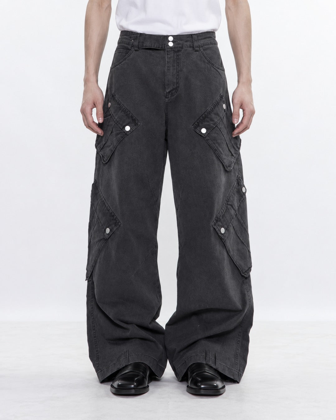 Patchwork Wide-Leg Pants