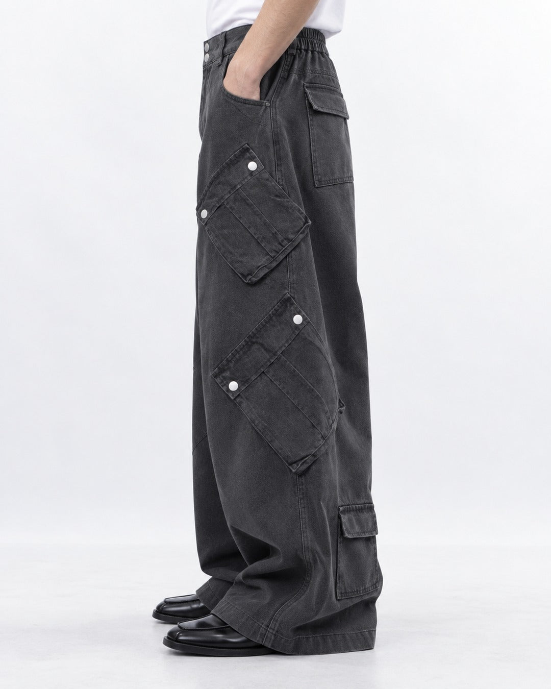 Patchwork Wide-Leg Pants