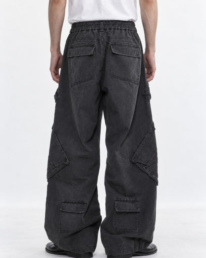 Patchwork Wide-Leg Pants
