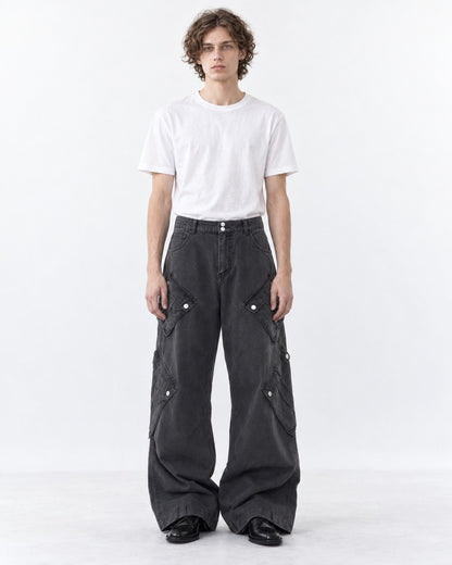 Patchwork Wide-Leg Pants