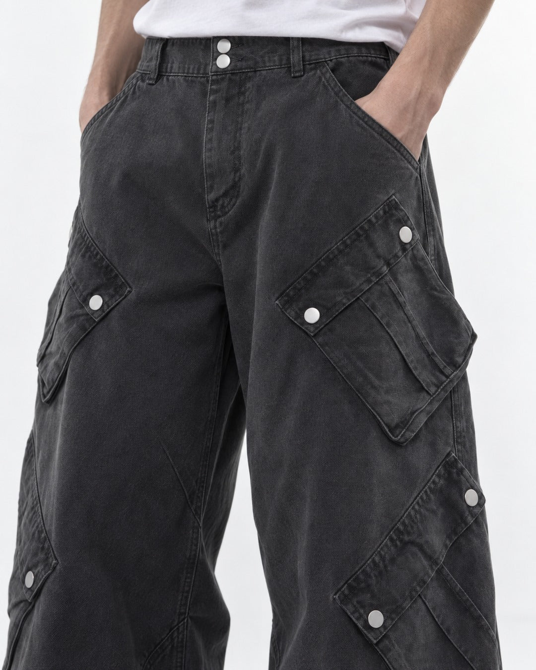 Patchwork Wide-Leg Pants