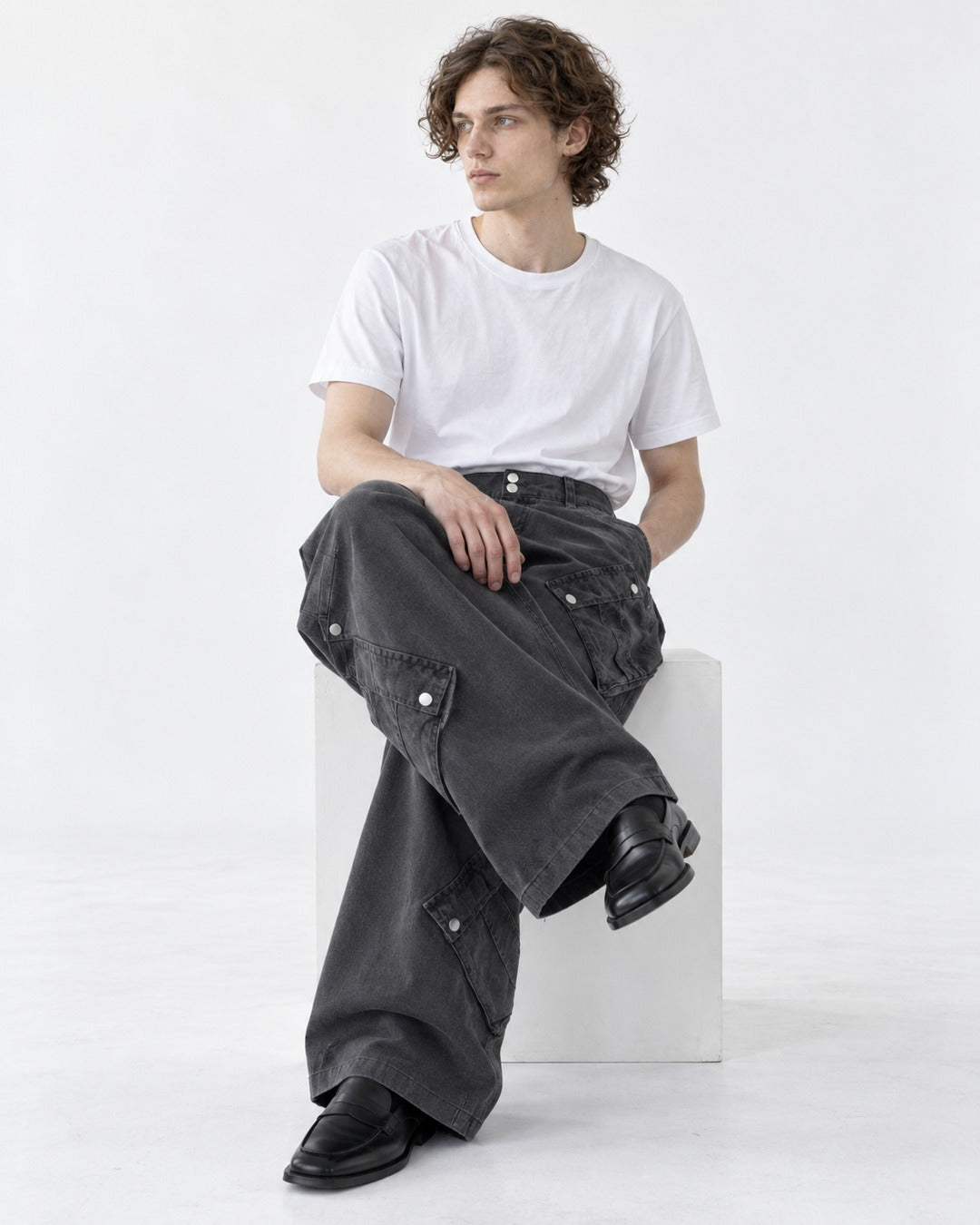Patchwork Wide-Leg Pants