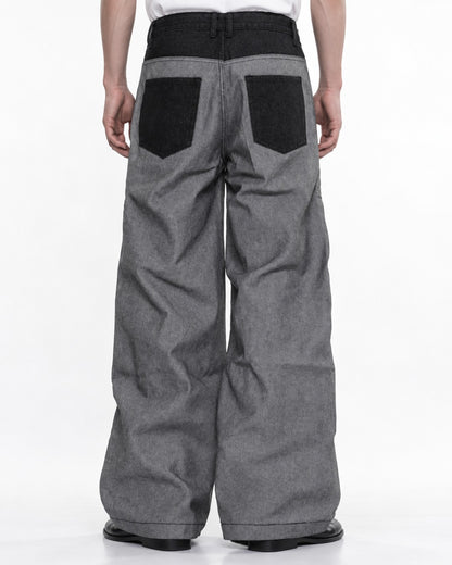 Distressed Raw Denim Pants