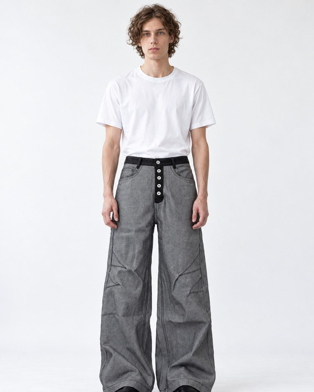 Distressed Raw Denim Pants