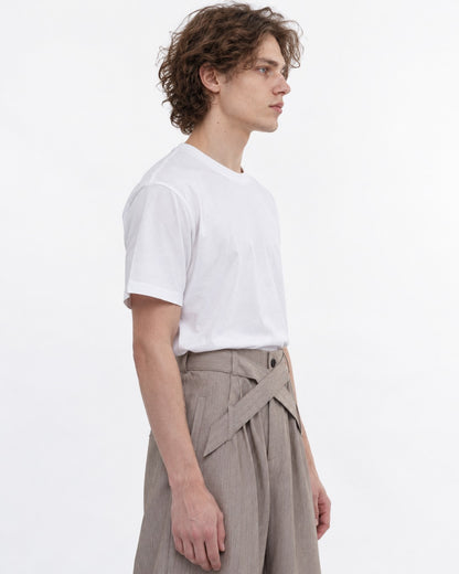 Wrap-Waistband Wide-Leg Pants