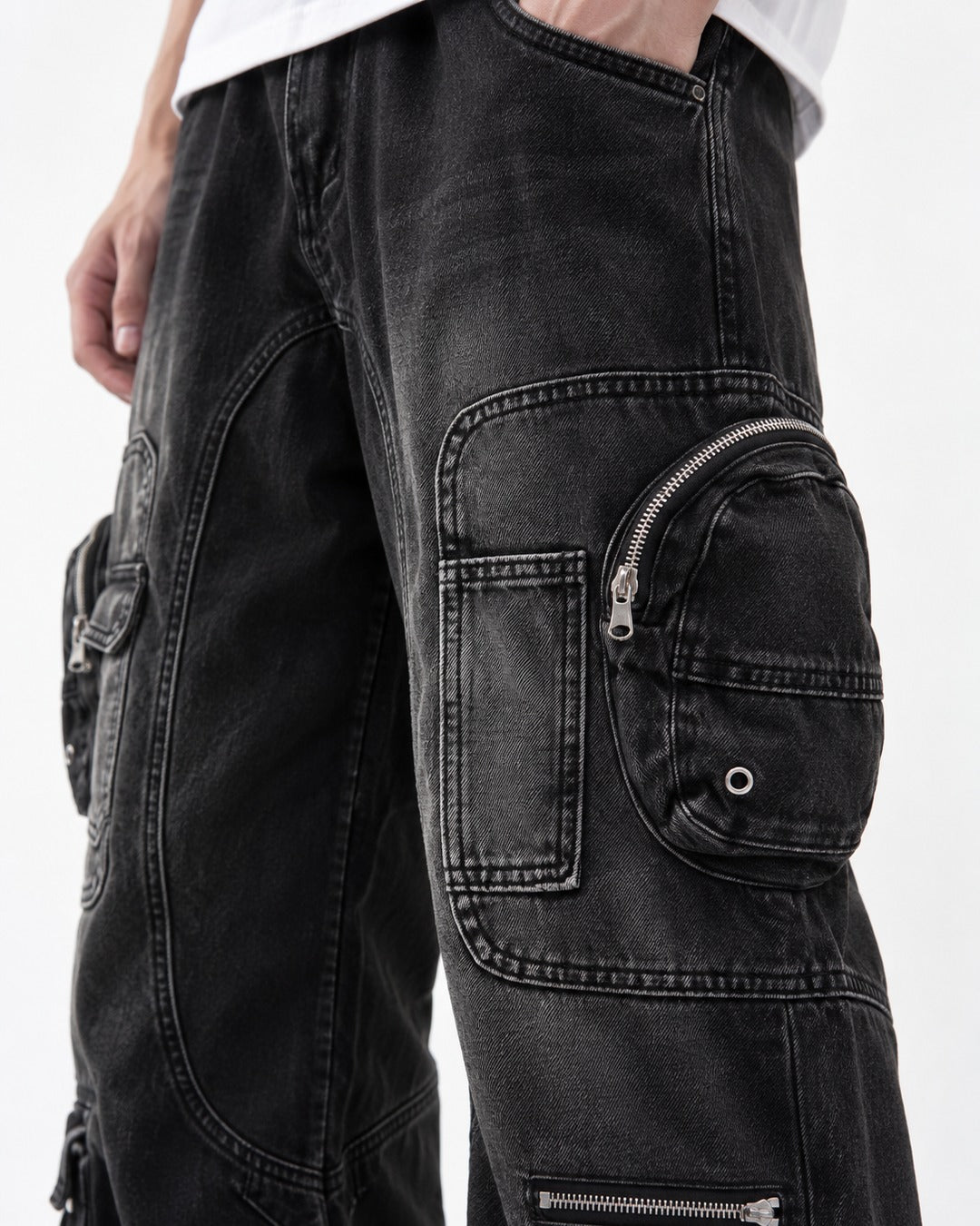 Multi-Pocket Workwear Jeans