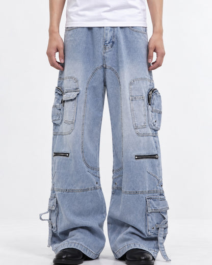 Multi-Pocket Workwear Jeans