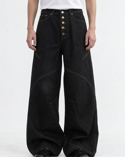 Washed Denim Pants