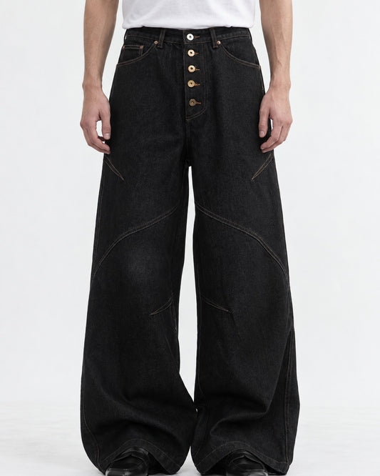 Washed Denim Pants