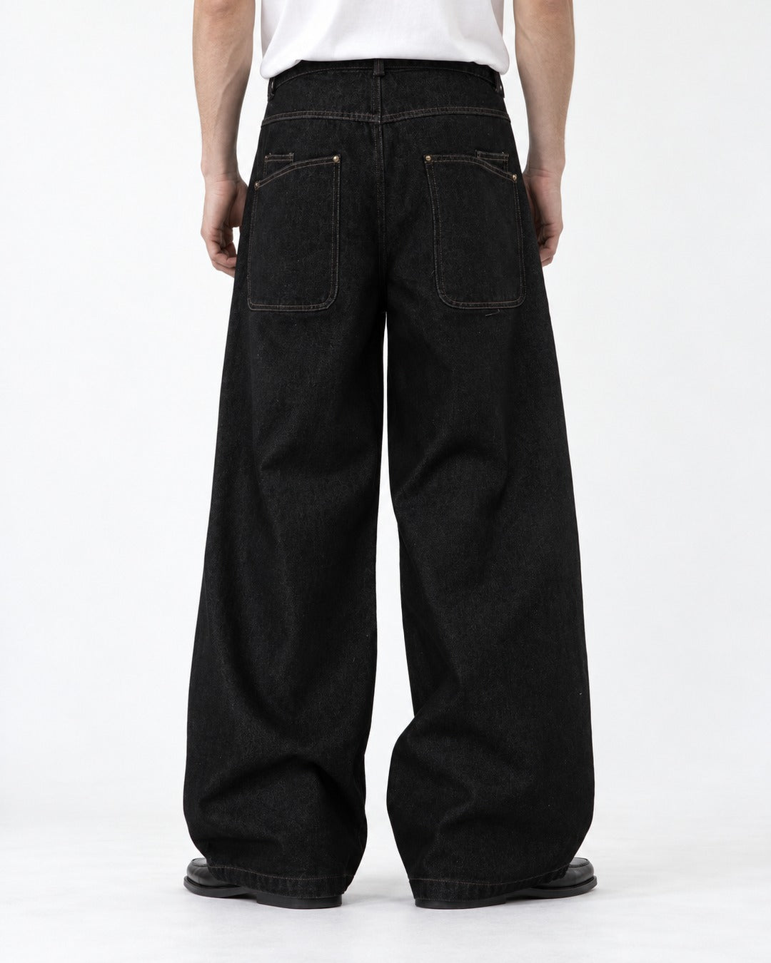 Washed Denim Pants