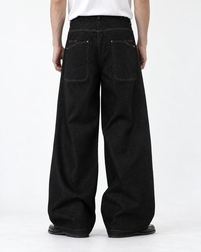 Washed Denim Pants