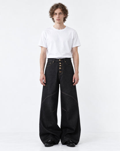 Washed Denim Pants
