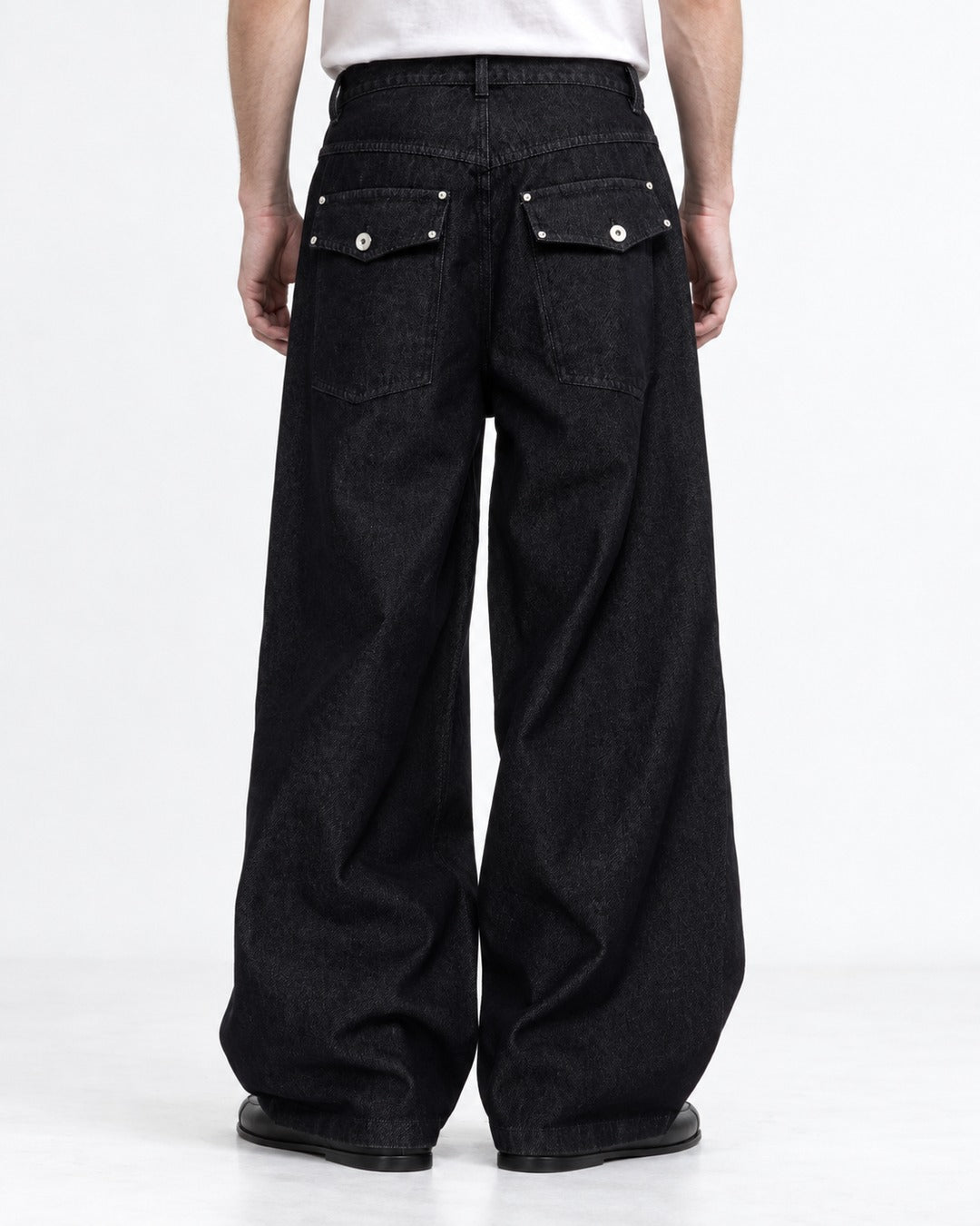 Washed Straight Denim Pants