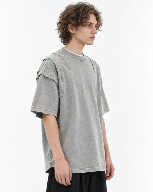 Paneled-Shoulder Tee