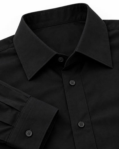 Long-Sleeve Point-Collar Shirt