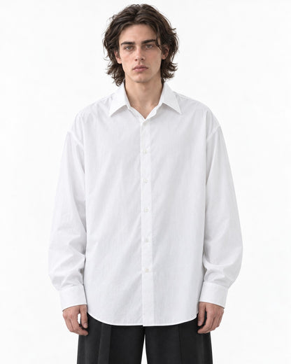 Long-Sleeve Point-Collar Shirt